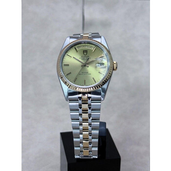 36mm • 1996 2-Tone Tudor Prince Date+Day 18k Gold Bezel Ref.76213 Automatic